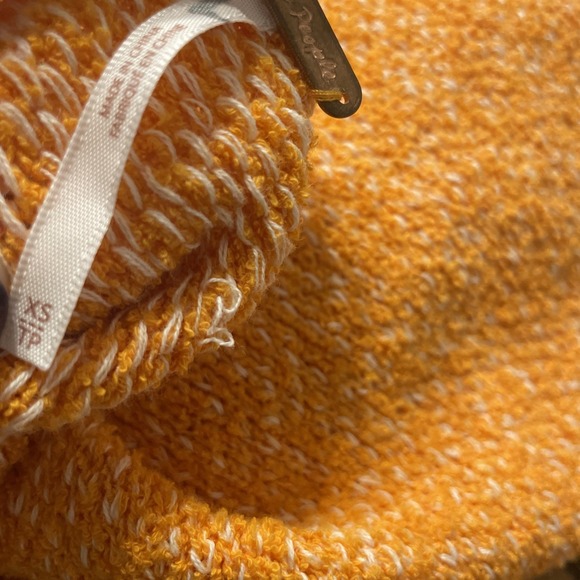Free People Bardot Drop Shoulder Cropped Pullover Sweater Size XS Orange Peel - Picture 5 of 7